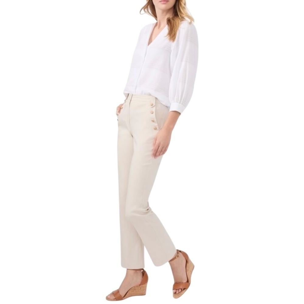 NEW J McLaughlin Pants Grenz Womens size 14 Long Khaki Pockets Stretch Classic